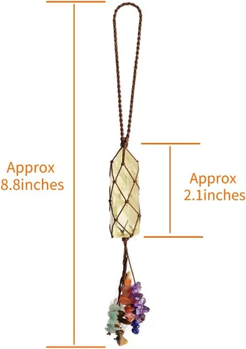 Miniatura 2 de Decoración para el hogar, adornos colgantes de citrino natural, adornos de chakras, piedras preciosas para Reiki, Feng Shui, adorno para ventana