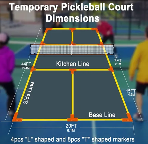 Miniatura 5 de Hoverphenix Portable Pickleball Net Set, 22FT Regulation Size Pickle Ball Net with Paddle Set of 4, Pickleballs and Carry Bag, Easy Setup for Indoor