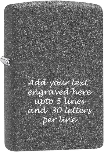 Miniatura 13 de Encendedor de aceite personalizado ZIPPO clásico a prueba de viento grabado (hielo negro)