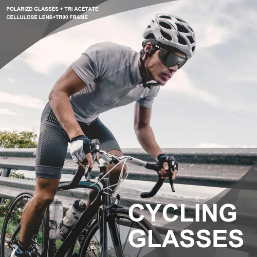 Miniatura 2 de CARFIA Gafas de sol polarizadas de ciclismo para hombre - 3 lentes intercambiables UV400/a prueba de golpes/HD Vision CA5390