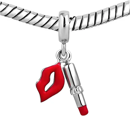 Miniatura 3 de KunBead Dijes colgantes de labios sexy para mujeres y niñas, compatibles con pulseras Pandora