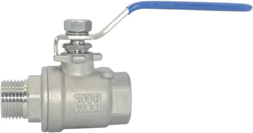 Miniatura 3 de DAN SPEED Válvula de bola de puerto completo macho x hembra de acero inoxidable S304 resistente para agua, aceite y gas, 1000WOG (1/2 pulgada)