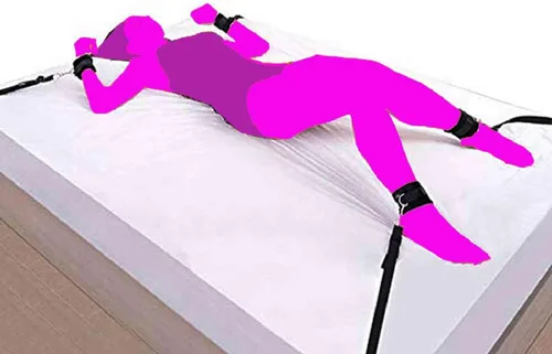 Cuerda sexual para cama de tamaño queen, correas de cama para adultos, colchón King, sujeción sexual para tobillos y muñecas, bar, hombres, pulseras