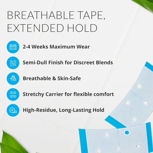 Miniatura 2 de Walker Tape Extenda-Bond Plus - Mini pestañas azules de 3/4 pulgadas x 1 1/2 pulgadas, cinta de peluca transpirable de doble cara para sistemas