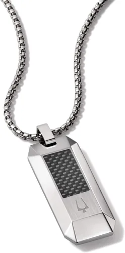 Miniatura 6 de Bulova Jewelry Men's Precisionist Round Box Link Chain Necklace with Dog Tag Pendant