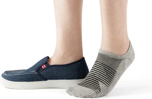 Miniatura 3 de Calcetines invisibles para hombre y mujer, corte bajo con agarre antideslizante, calcetines invisibles para zapatos Oxford, talla 7-12, 5 pares