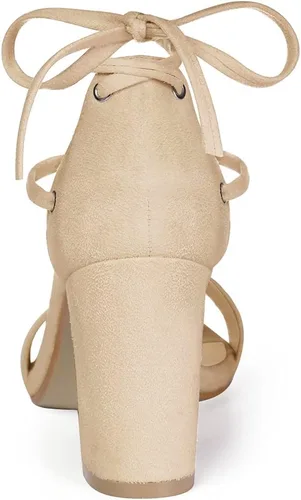 Miniatura 3 de Allegra K - Sandalias de tacón alto con cordones para mujer