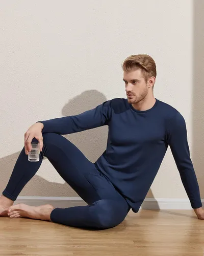 Miniatura 4 de LAPASA Men's Thermal Underwear Set Soft Fleece Lined Long Johns LightMidHeavy Weight Base Layer Top & Bottom M11M24M57