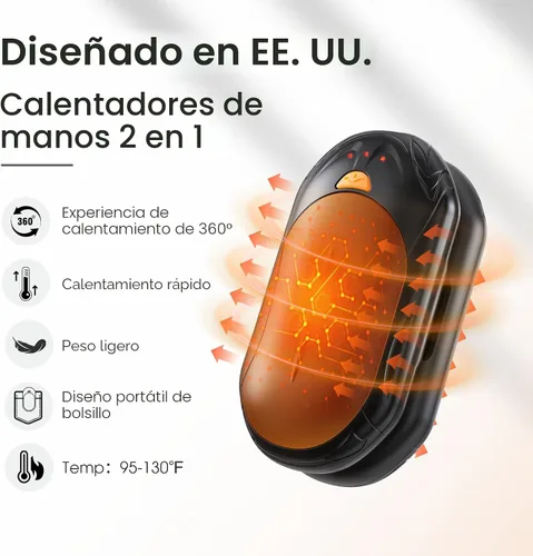 Miniatura 2 de AI Hand Warmers Rechargeable 2 Pack, AI Smart Chips Electric Hand Warmers, 20Hrs Long Safe Heat, Portable Pocket Heater, Gifts for Christmas