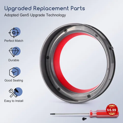 Miniatura 5 de Anillo de Sellado de Contenedor Mejorado Compatible con Dyson V11 V15 Gen5 SV14 SV15 SV22 Reemplazo de Piezas de Aspiradora con Destornillador T8