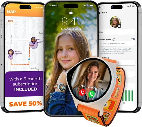 Miniatura 8 de Reloj inteligente para niños con rastreador GPS de hasta 24 horas de trabajo con batería, SOS y controles parentales, reloj inteligente para niños