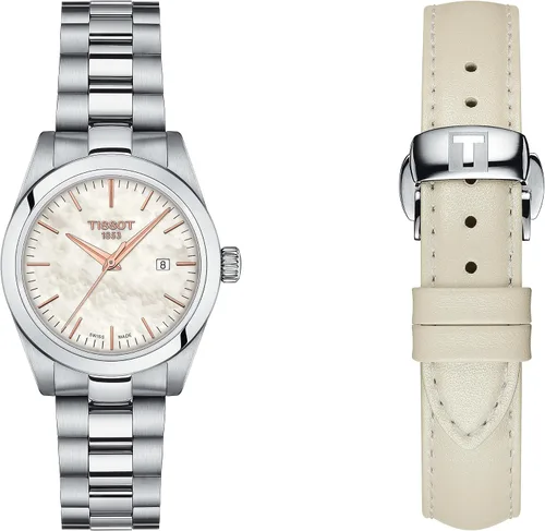 Miniatura 7 de Tissot para mujer T-My Lady Reloj de vestir de acero inoxidable blanco T132010111100