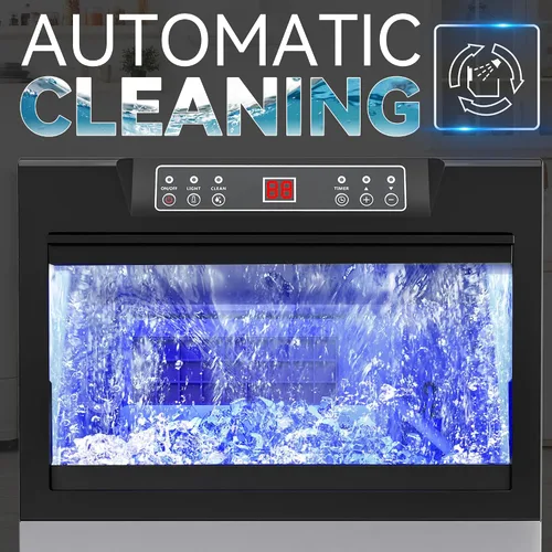 Miniatura 6 de YITAHOME Máquina para hacer hielo de 100 libras, máquina de hielo comercial bajo encimera, certificado ETL y DOE, grandes máquinas de hielo