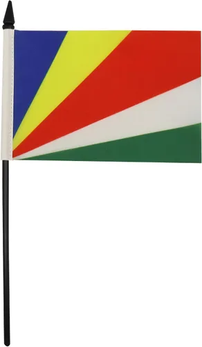 Miniatura 62 de AZ FLAG Sierra Leone Bandera de mesa 5'' x 8'' - Bandera de escritorio de Sierra Leona 21 x 14 cm - Bastón y base de plástico negro