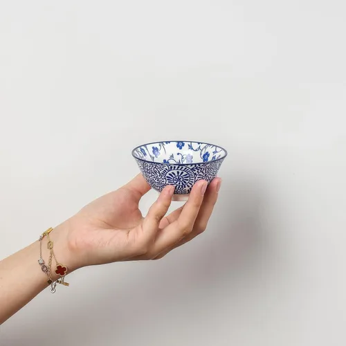 Miniatura 5 de Selamica Juego de 6 mini cuencos de cerámica, cuencos de inmersión de 4 onzas para acompañamientos de aperitivos, condimentos, juego de 6, azul Azul