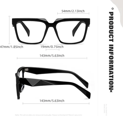 Miniatura 3 de Gafas de luz azul de gran tamaño para mujeres y hombres, ideales para el trabajo, juegos, televisión, protección UV antifatiga ocular
