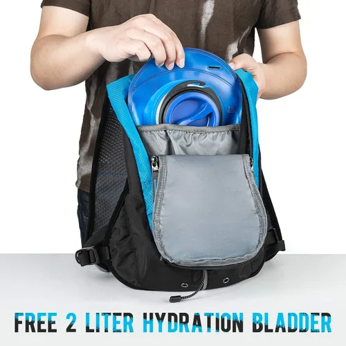 Miniatura 2 de Mochila de hidratación Mochila de agua para correr con vejiga de hidratación de 2L, paquetes de chaleco de hidratación de ciclismo aislado