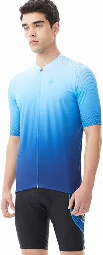 Miniatura 5 de Hikenture Maillot de ciclismo para hombre, manga corta, con cremallera completa, 3 bolsillos, camiseta transpirable para bicicleta