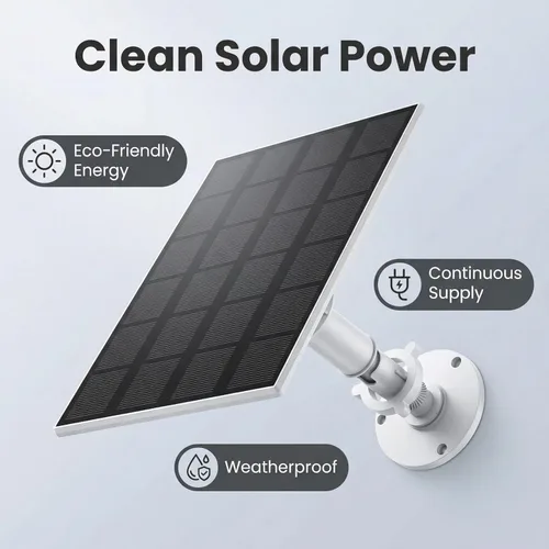 Miniatura 9 de Panel solar para comedero de pájaros, fuente de alimentación continua de 3W con enchufe tipo C para cámara de comedero de pájaros