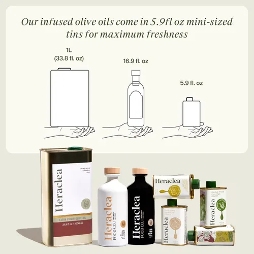 Miniatura 2 de Heraclea - Aceite de oliva extra virgen infundido con chile - Aceite de oliva orgánico extra virgen - Prensado en frío - Aceite de oliva rico
