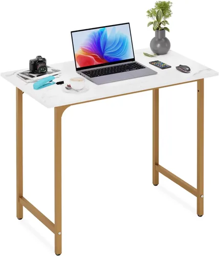 Miniatura 29 de BestOffice Escritorio para computadora, escritorio de oficina en casa, estilo moderno y simple para oficina en casa, estudio y escritura