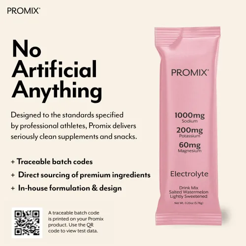 Miniatura 5 de ProMix Nutrition Paquetes de hidratación de electrolitos en polvo, sal rosa del Himalaya, magnesio, potasio, vitamina C, sandía salada, ligeramente