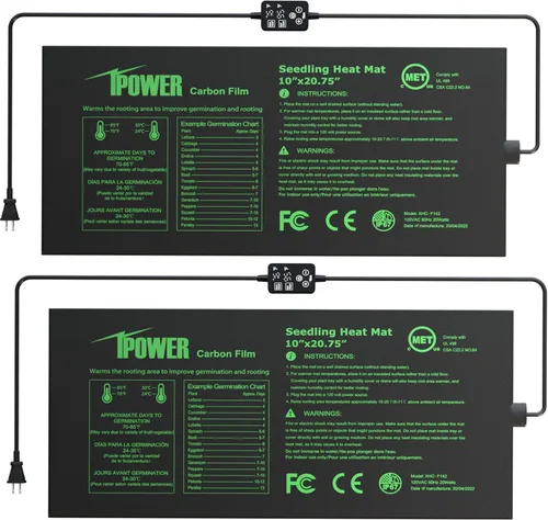 Miniatura 27 de iPower Alfombrilla térmica duradera e impermeable para plántulas, almohadilla hidropónica cálida para un inicio eficiente de semillas, uso