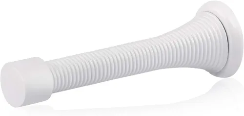 Miniatura 22 de HOMOTEK Paquete de 30 topes de puerta de resorte con parachoques de goma níquel satinado de 3-1/8 pulgadas, resorte flexible resistente, tope