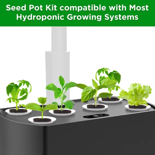 Miniatura 3 de 50 paquetes de cestas de cultivo para sistema de cultivo hidropónico, cestas de semillas compatibles con aero Garden Grow Sponge Starter pods