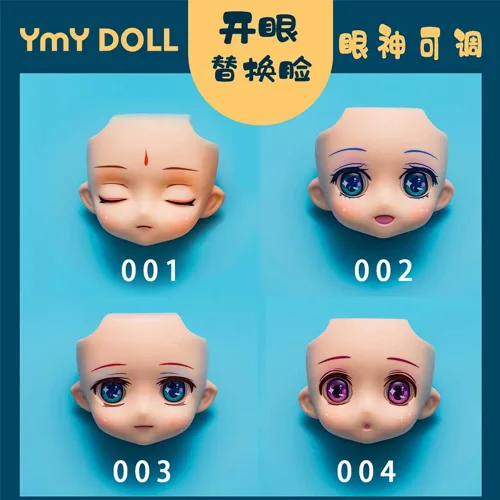 Miniatura 4 de Cara de repuesto para GSC, YMY cuerpo de muñeca movible muñeca juguetes cara accesorios de extensión de muñeca (Face004)