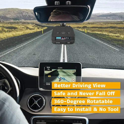 Miniatura 7 de Soporte para detector de radar para espejo retrovisor de coche, adecuado para montaje de radar de varilla de espejo retrovisor serie Uniden