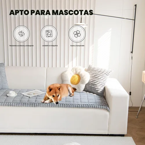 Miniatura 2 de ZQFFB Funda para Sofá para Mascotas Perros Lavable Antideslizante Protector para Sofás Mascota Amigable Alfombra para Perros para Sofás y Sillones
