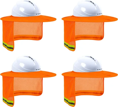 Miniatura 24 de Parasol para Casco Duro, Visera de Alta Visibilidad con Protección para el Cuello con Tira Reflectante, Accesorios para Casco Duro, Visera Completa