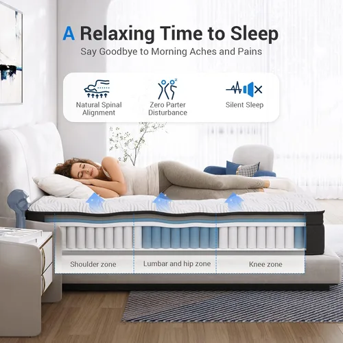 Miniatura 5 de Avenco Queen Mattress, Hybrid King Size Mattresses in a Box, Colchones Twin TXL Full Size Mattress