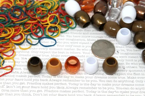 Miniatura 4 de Alrededor de 60 cuentas grandes de poni de alta calidad, pulseras de cuentas frescas, trenzas de pelo, manualidades para niños, plástico, mezcla