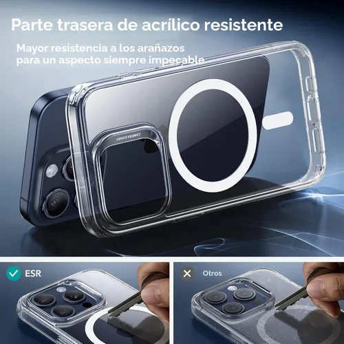Miniatura 8 de ESR para iPhone 15 Pro, Funda Compatible con MagSafe, Protección de Grado Militar, Resistente al Amarilleo, Parte Posterior Resistente a