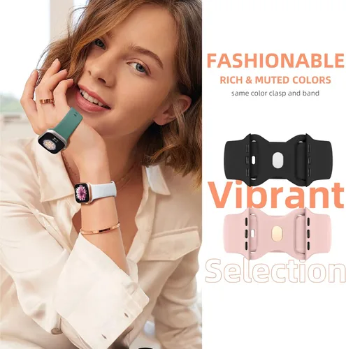 Miniatura 3 de Maledan Paquete de 6 correas compatibles con Apple Watch de 38mm 40mm 41mm 42mm 44mm 45mm 46mm 49mm, mujeres y hombres, correa deportiva de silicona