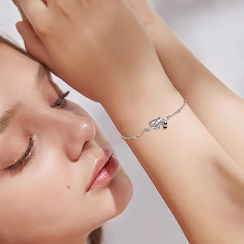Miniatura 6 de ONEFINITY Pulsera de plata de ley 925 con pandapandallama panda rojo panda panda joyería para mujeres y niñas