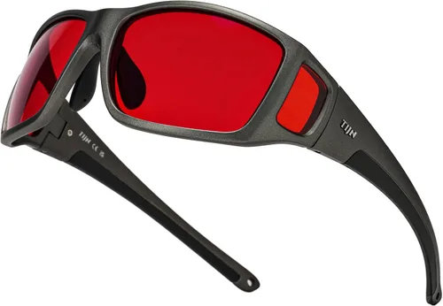 Miniatura 10 de TIJN Sonia - Lentes de dormir para bloqueo de luz azul y verde, lente roja con doble revestimiento AR, marco envolvente para pantalla