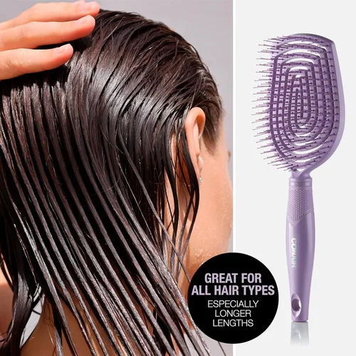 Miniatura 4 de Conair Cepillo desenredante para el cuidado del cuero cabelludo - Cepillo para cabello rizado - Masajeador de cuero cabelludo - cepillos