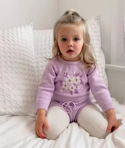 Miniatura 12 de ZAXARRA Suéter de bebé niña mameluco suéter de punto bordado flor sudadera mameluco ropa de otoño infantil