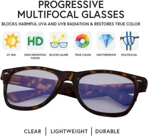 Miniatura 3 de VITENZI Gafas de lectura progresivas para mujeres y hombres, multifocales para computadora con lentes de bloqueo de luz azul Rimini