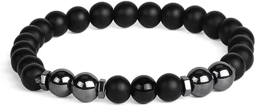 Miniatura 6 de Tobillera de obsidiana negra antihinchazón, ajustable, con drenaje linfático, pulsera de obsidiana negra, pulsera de obsidiana magnética