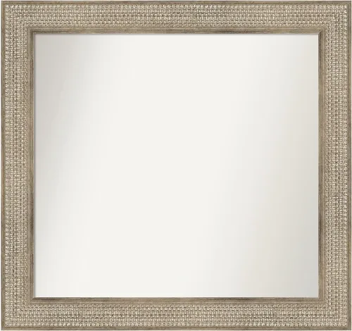 Miniatura 81 de Amanti Art Espejo de baño plateado para sobre fregadero, 26 x 26 pulgadas, espejo cuadrado de níquel pulido, marco de madera tradicional mediano, se