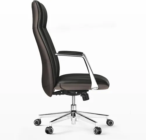 Miniatura 8 de EUREKA ERGONOMIC Royal Slim Silla Ejecutiva de Respaldo Alto de Cuero Negro para Oficina, Silla de Escritorio para el Hogar para Adultos, Grande