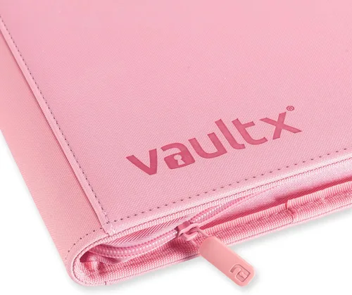 Miniatura 5 de Vault X Carpeta con 12 bolsillos con cremallera, 480 tarjetas, material Exo-Tec, 20 páginas de carga lateral (rosa)