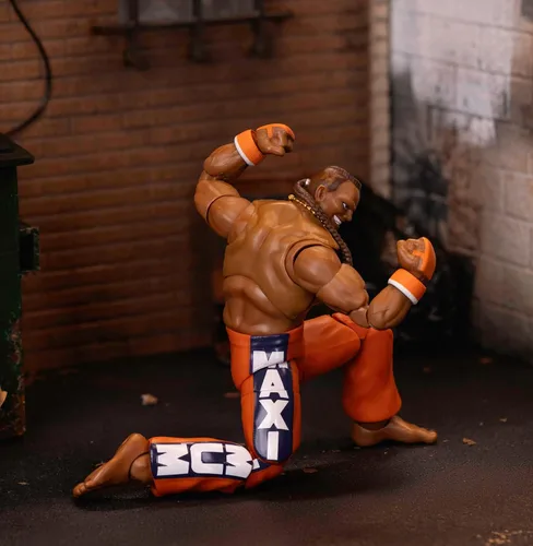 Miniatura 7 de Jada Toys - Figura de acción de Street Fighter II Dee Jay Wave 3 - Escala 1:12, 6 pulgadas de alto, cabezas intercambiables, manos y accesorios