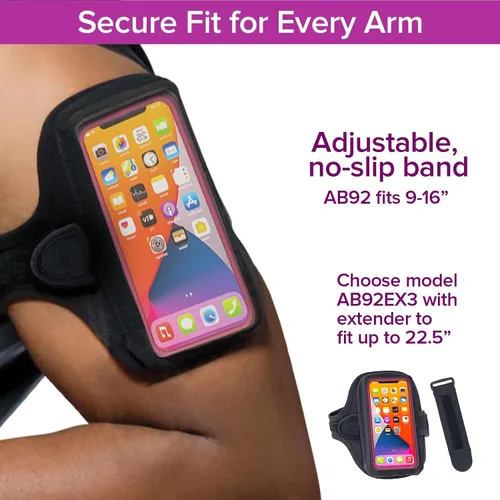 Miniatura 6 de Tune Belt AB92 Brazalete para teléfono celular para correr, compatible con iPhone 17/16/15/14/13 Pro Max, Plus, Samsung Galaxy Ultra/Plus/Note