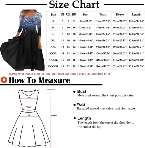 Miniatura 6 de DHWGDGKP Vestidos de cóctel, talla grande, elegante, con cuello en V, para fiesta, graduación, de gasa, con lentejuelas, para noche, vestido largo