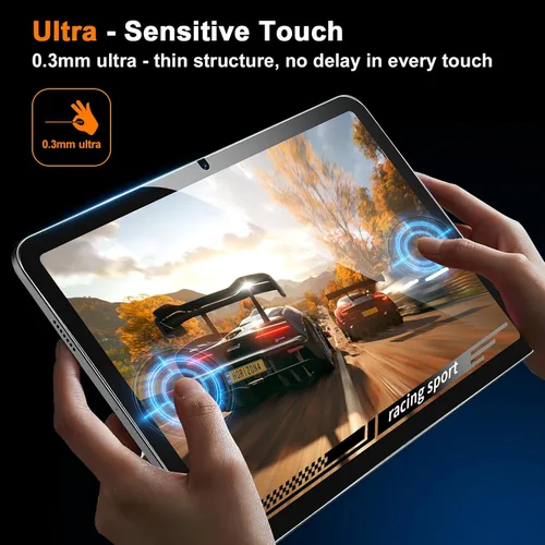 Miniatura 4 de Paquete de 2 protectores de pantalla para Samsung Galaxy Tab A9 Plus 2023, película templada, ultra fino, antihuellas, sensible al tacto, protector